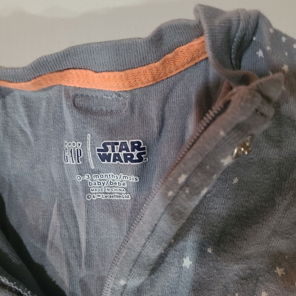 Baby Gap x Star Wars Footed Sleeper 0-3 months - Picture 2 of 2